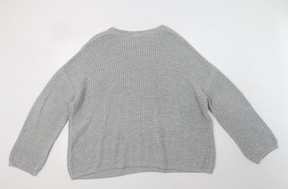 Womens UK Size XL Peacocs Grey Pullover Jumper