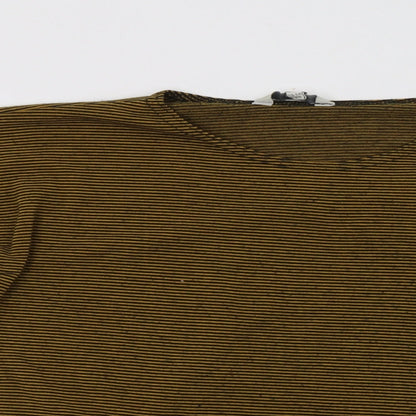 Miss E-Vie Girls Yellow Crew Neck Striped Polyester Pullover Jumper Size 13-14 Years