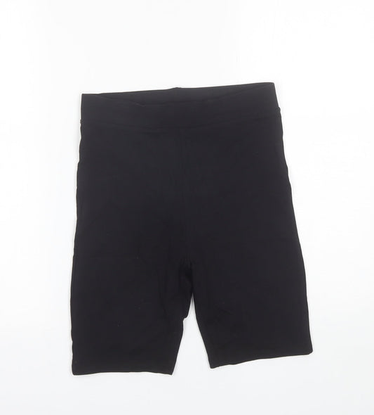COLLUSION Womens Black  Polyester Biker Shorts Size 8 L8 in Regular