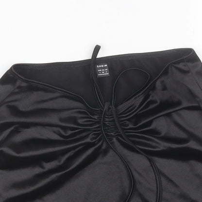 SheIn Womens Black  Elastane Cropped Tank Size S Off the Shoulder