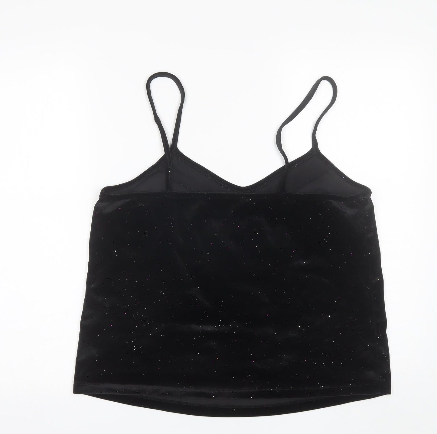 George Womens Black  Polyester Camisole Blouse Size 12 V-Neck