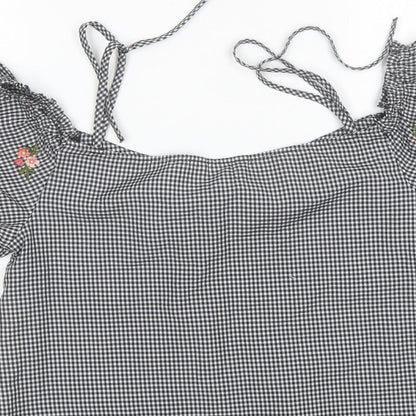 Womens UK Size 12 New Look Black Basic Blouse