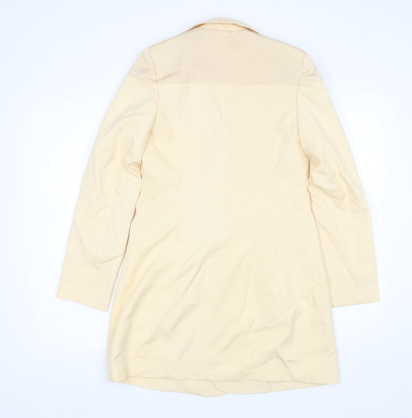 Womens UK Size 8 Misspap Yellow Overcoat