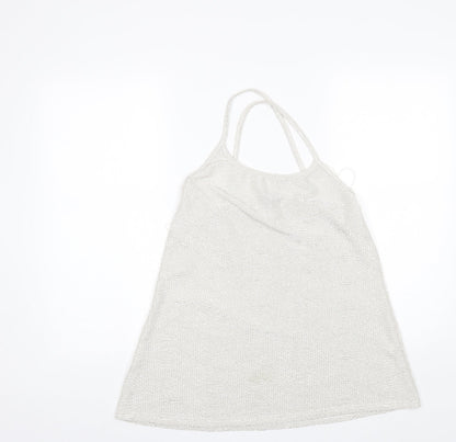 Womens UK Size 8 River Island Silver Camisole Tank