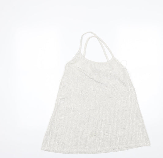 Womens UK Size 8 River Island Silver Camisole Tank
