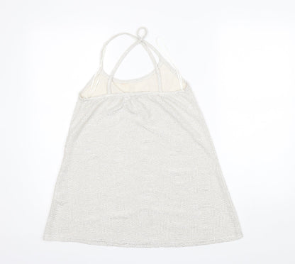 Womens UK Size 8 River Island Silver Camisole Tank