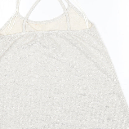 Womens UK Size 8 River Island Silver Camisole Tank