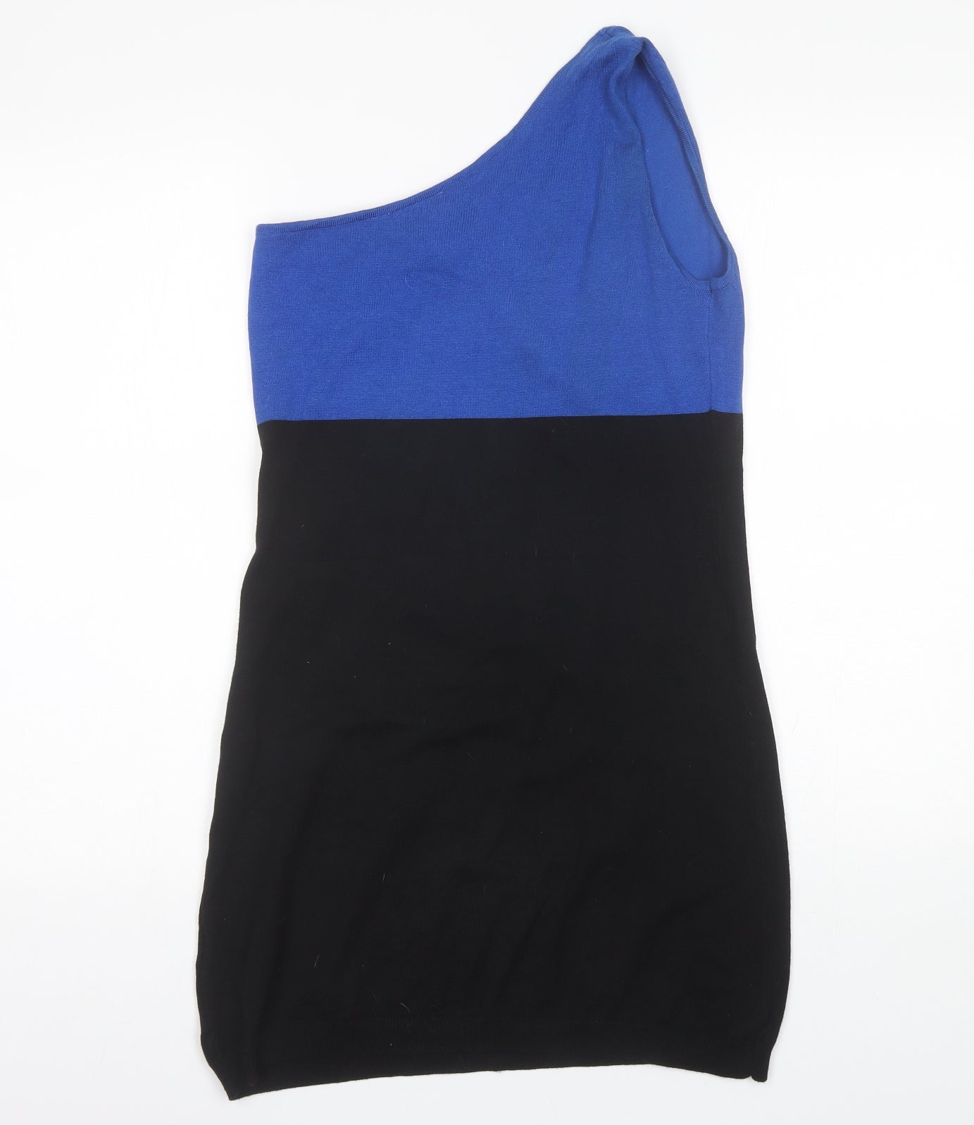 B-Soul Womens Black  Viscose Mini  Size 12  One Shoulder