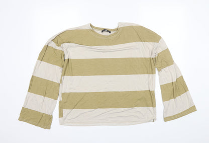 Womens UK Size 10 Missguided Brown Basic T-Shirt
