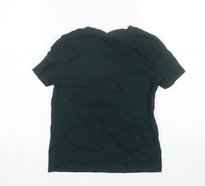 Womens UK Size 6 Topshop Green Basic T-Shirt