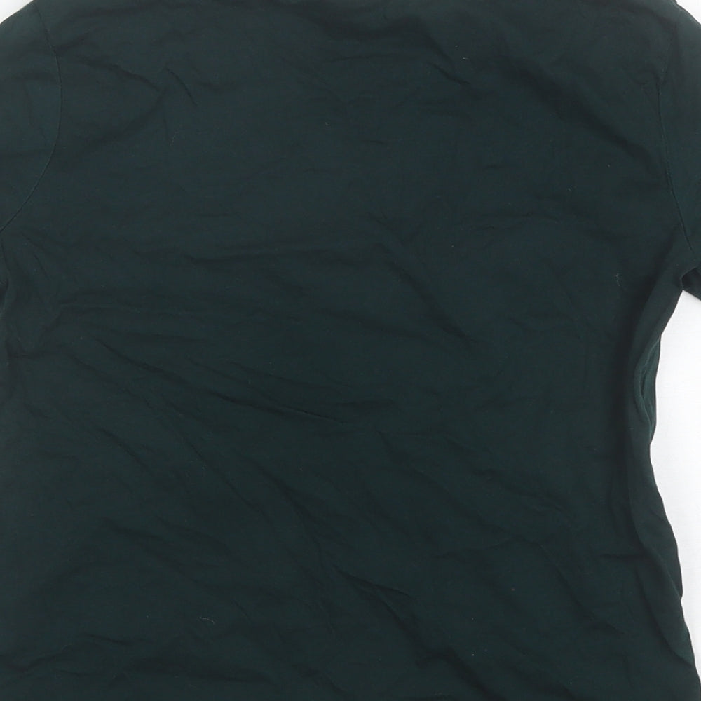 Womens UK Size 6 Topshop Green Basic T-Shirt