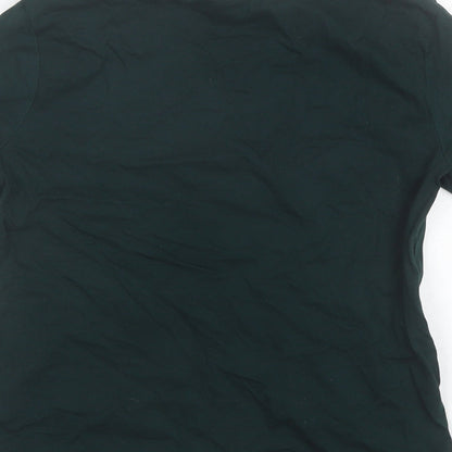 Womens UK Size 6 Topshop Green Basic T-Shirt