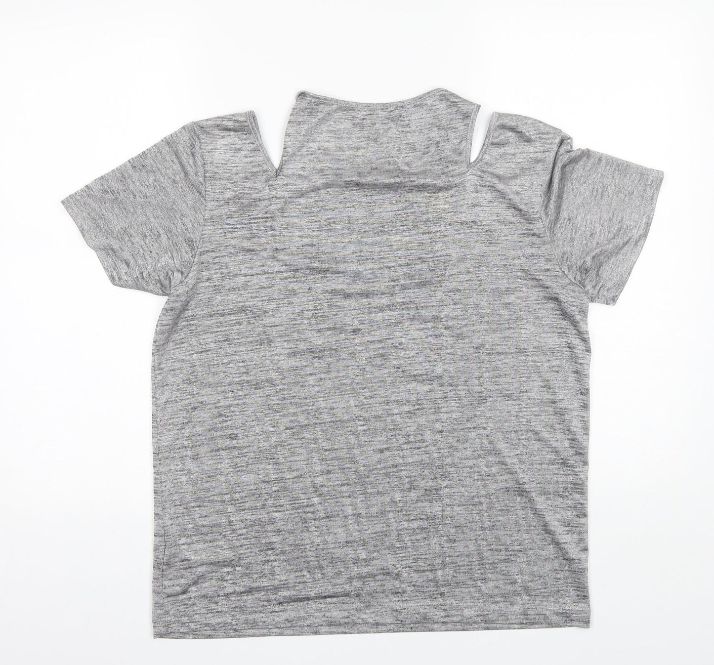 Womens UK Size 10 Topshop Grey Basic Blouse