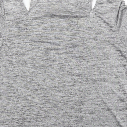Womens UK Size 10 Topshop Grey Basic Blouse