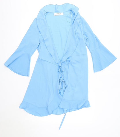 Outrageous Fortune Womens Blue V-Neck  Polyester Cardigan Jumper Size 12