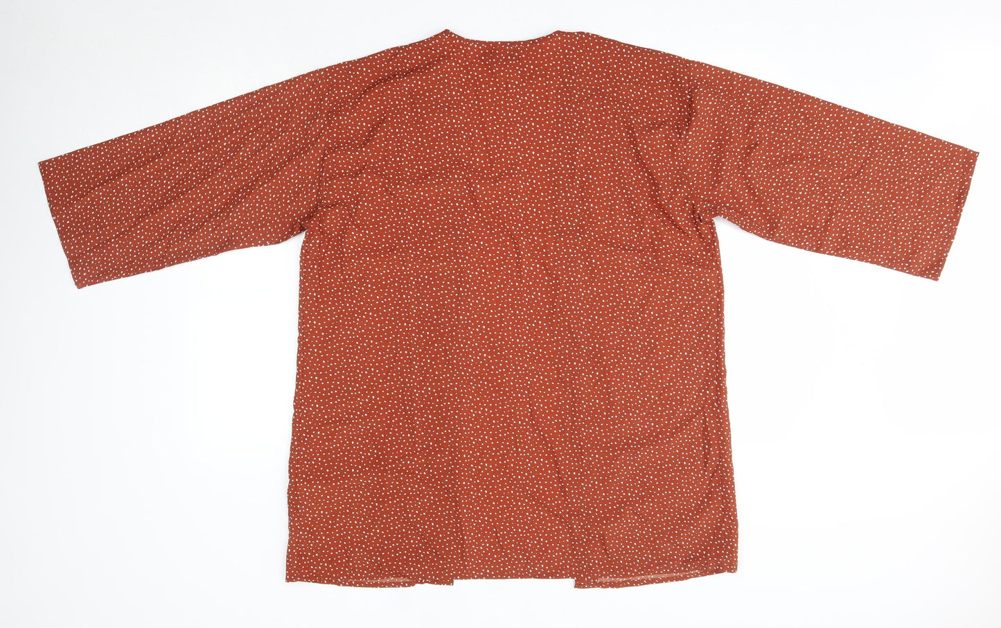 Boohoo Womens Orange V-Neck  Polyester Cardigan Jumper Size M