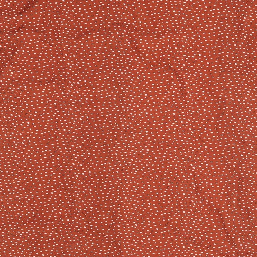 Boohoo Womens Orange V-Neck  Polyester Cardigan Jumper Size M