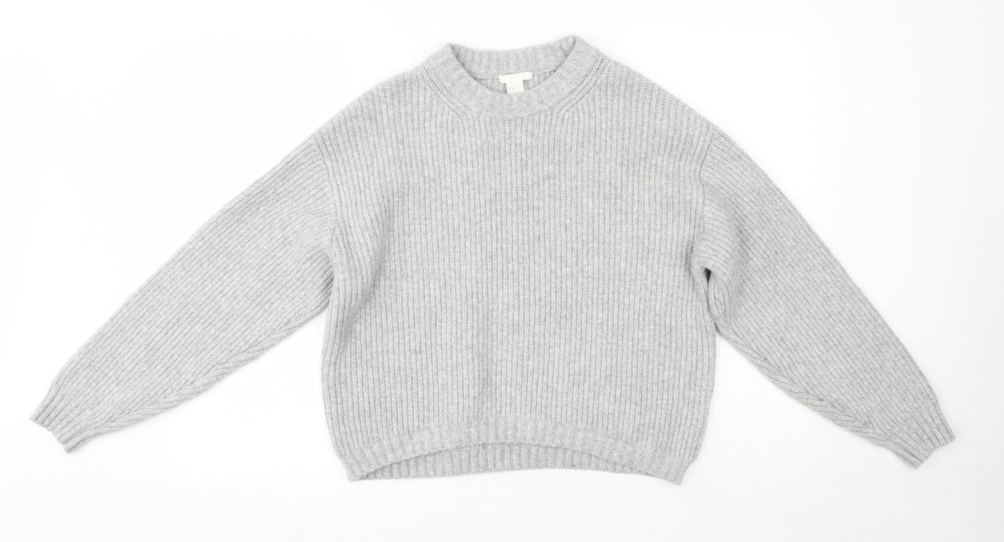 Womens UK Size XS H&M Grey Pullover Jumper