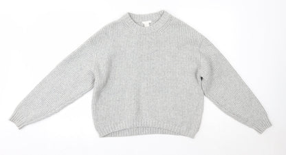 Womens UK Size XS H&M Grey Pullover Jumper
