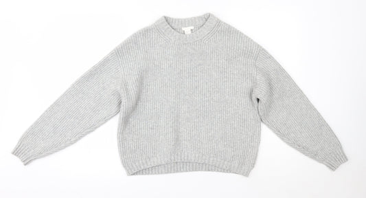 Womens UK Size XS H&M Grey Pullover Jumper