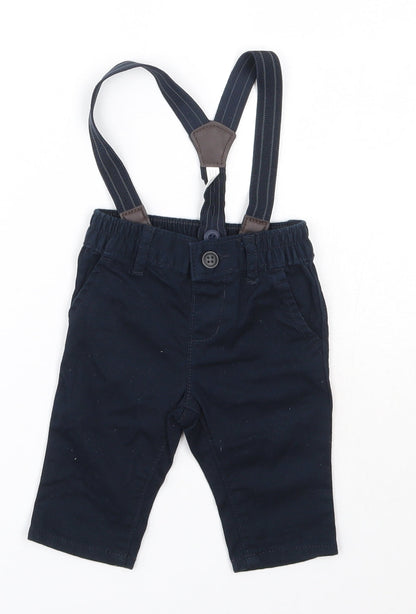 The Children's Place Baby Blue  100% Cotton Dungaree One-Piece Size 0-3 Months