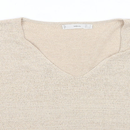 Womens UK Size L MNG Beige Pullover Jumper