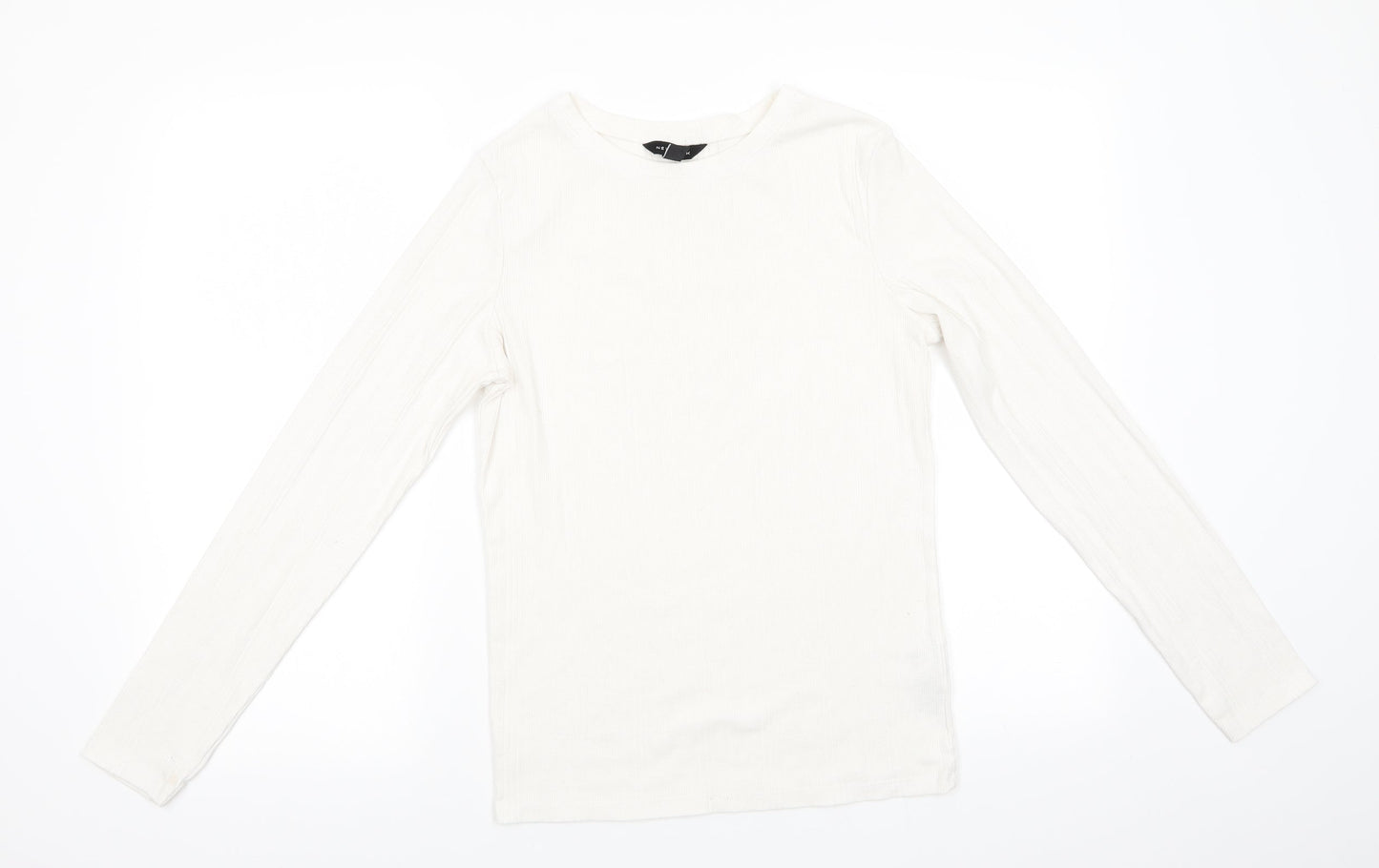 Womens UK Size 14 New Look Ivory Jersey T-Shirt
