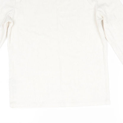 Womens UK Size 14 New Look Ivory Jersey T-Shirt