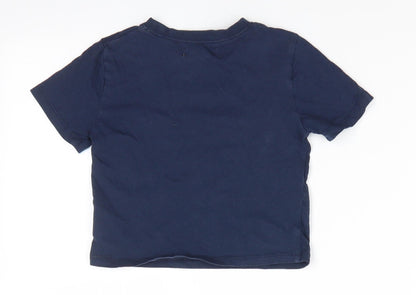 H&M Boys Blue  Cotton Pullover T-Shirt Size 2-3 Years Round Neck  - Original Sports Wear San Fran, CA