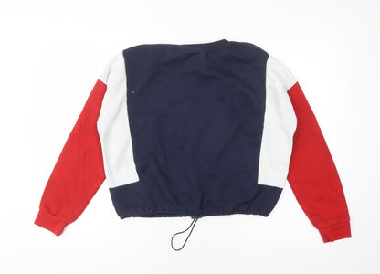 Back view of Primark women’s multicoloured polyester pullover sweatshirt, size S, - friends