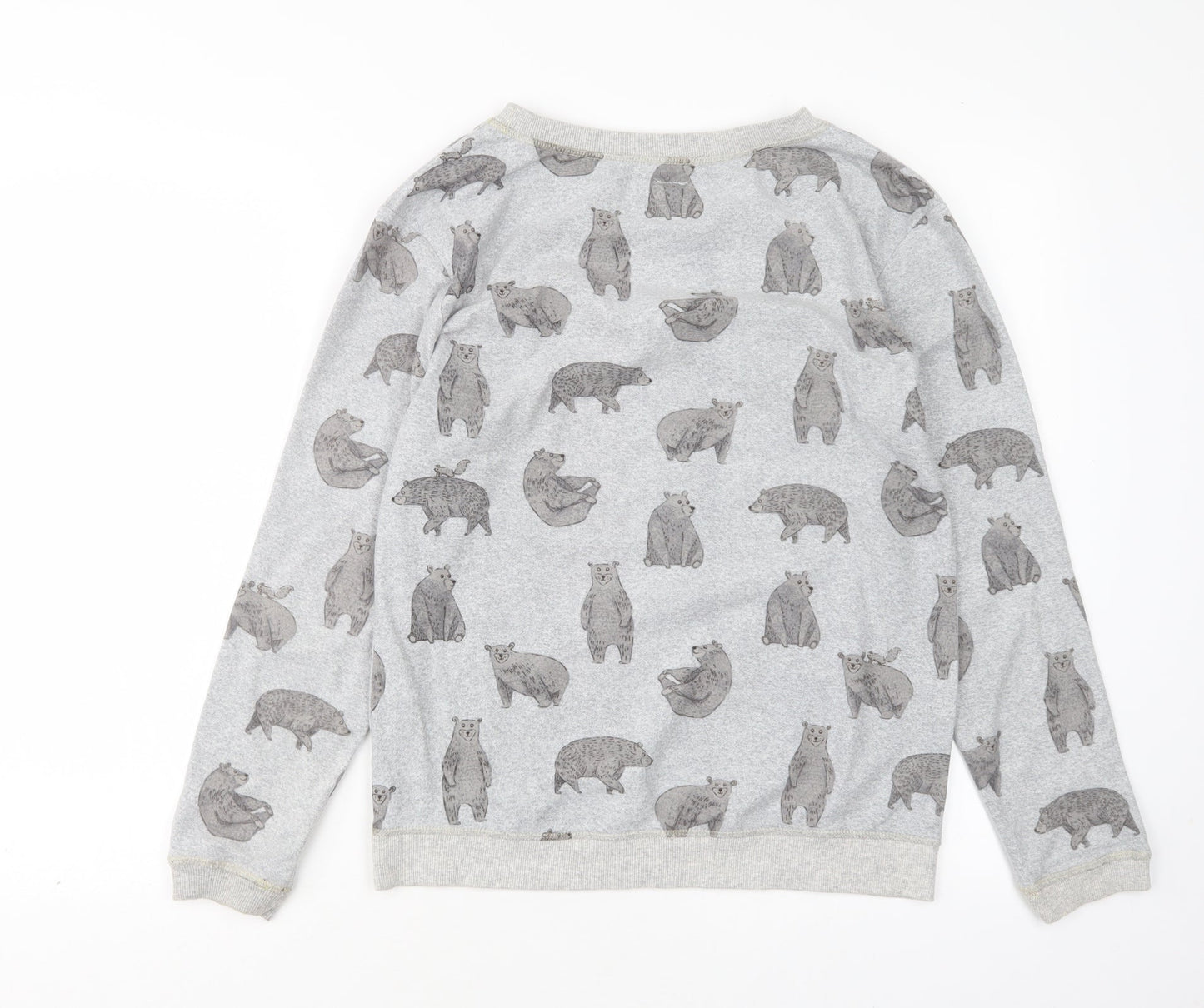 NEXT Womens Grey Animal Print Polyester Top Pyjama Top Size XS