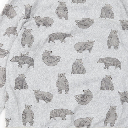 NEXT Womens Grey Animal Print Polyester Top Pyjama Top Size XS