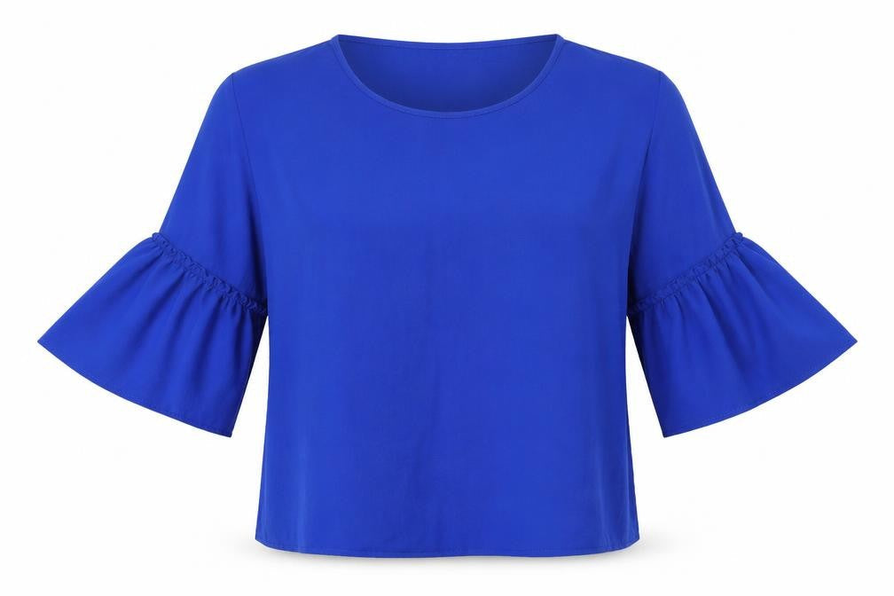 Womens UK Size XL Stradivarius Blue Basic Blouse