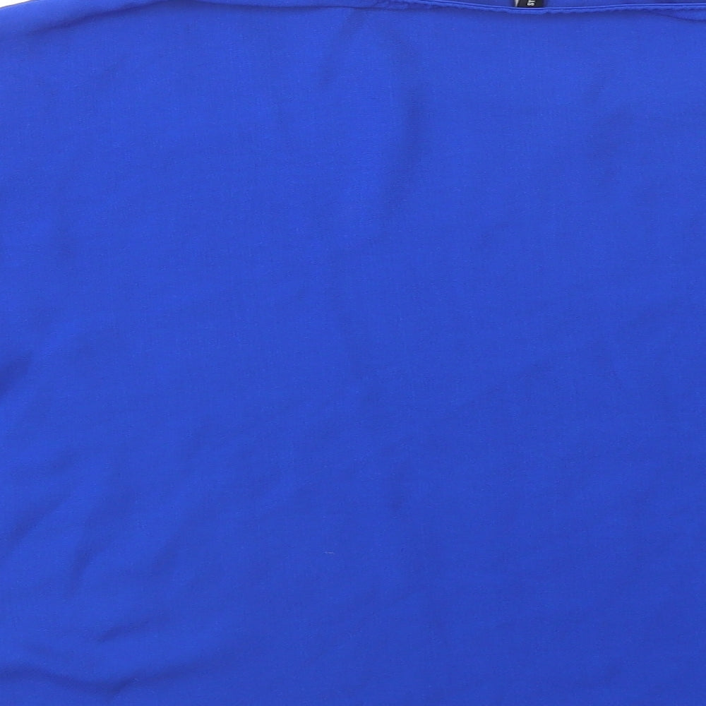 Womens UK Size XL Stradivarius Blue Basic Blouse