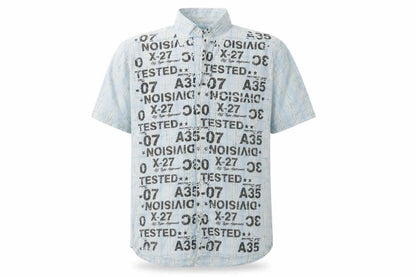Mens UK Size L Jeans&Co Multicoloured  Button-Up Short Sleeve Casual Shirt