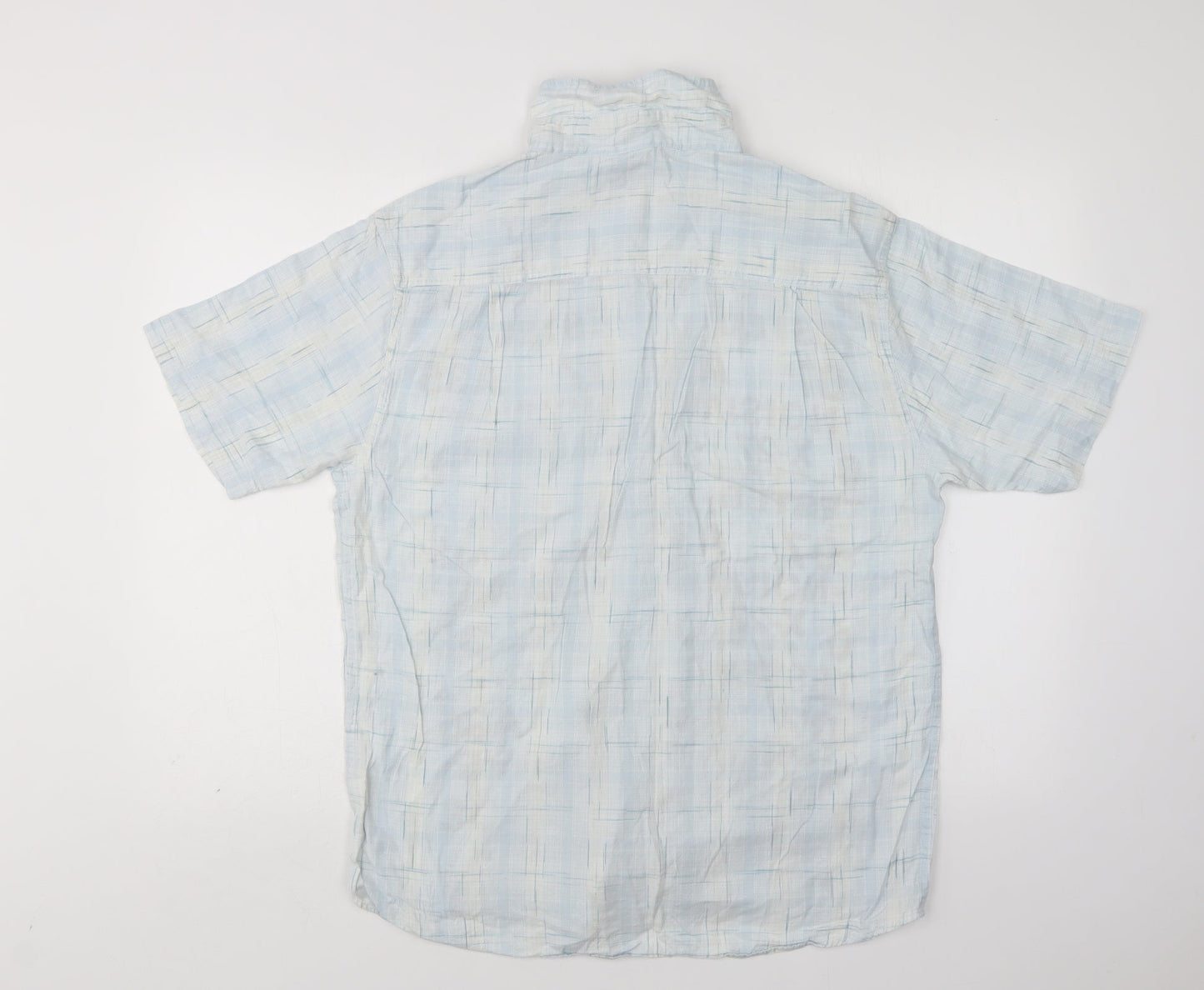 Mens UK Size L Jeans&Co Multicoloured  Button-Up Short Sleeve Casual Shirt