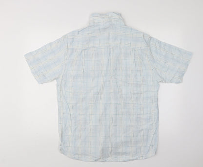 Mens UK Size L Jeans&Co Multicoloured  Button-Up Short Sleeve Casual Shirt