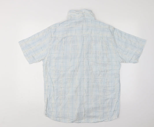 Mens UK Size L Jeans&Co Multicoloured  Button-Up Short Sleeve Casual Shirt