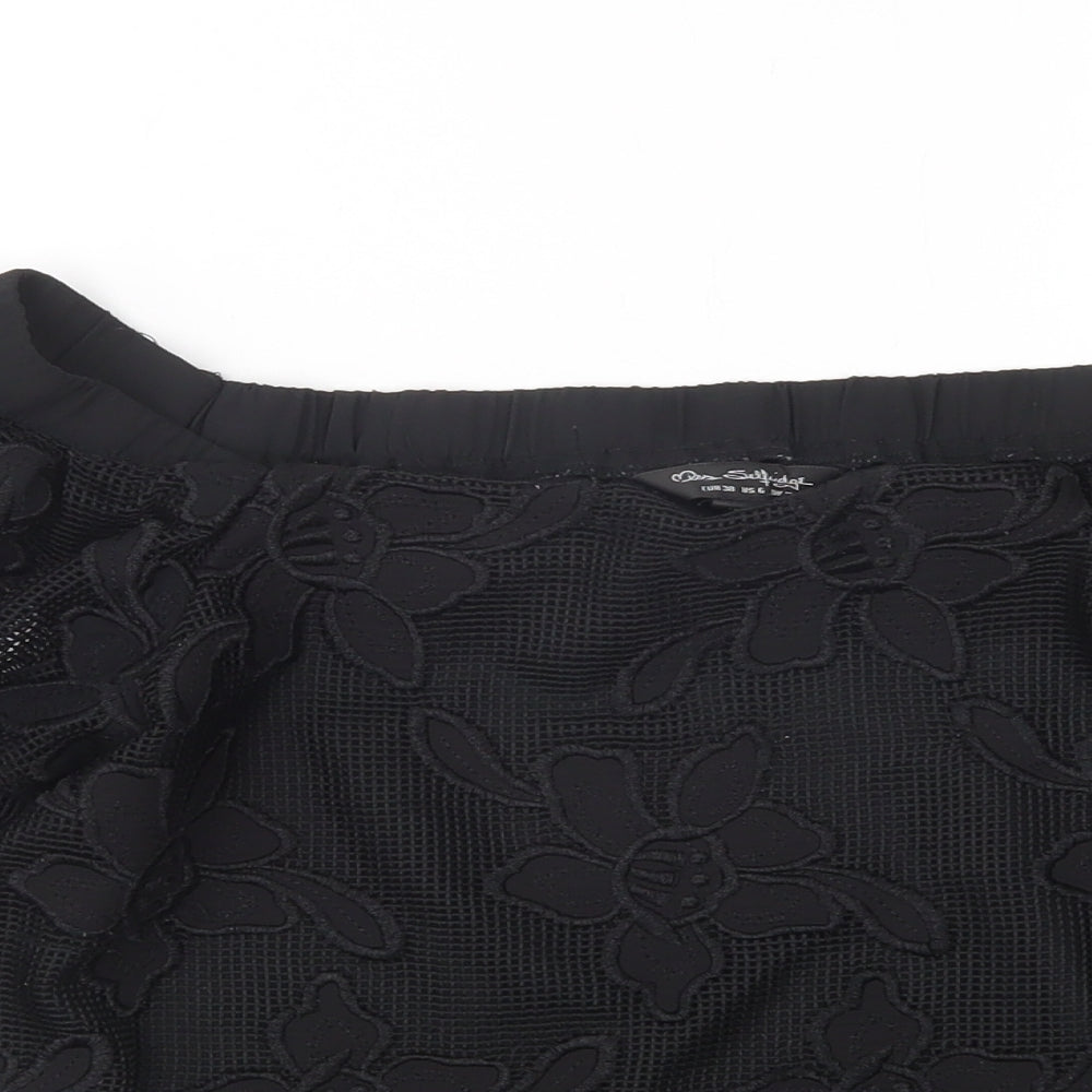 Womens UK Size 10 Miss Selfridge Black Basic Blouse