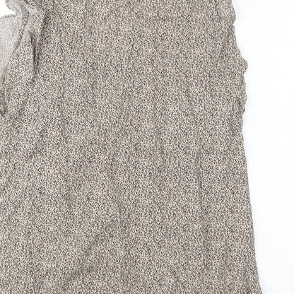 Papaya Womens Multicoloured Animal Print Viscose Basic Blouse Size 14 V-Neck