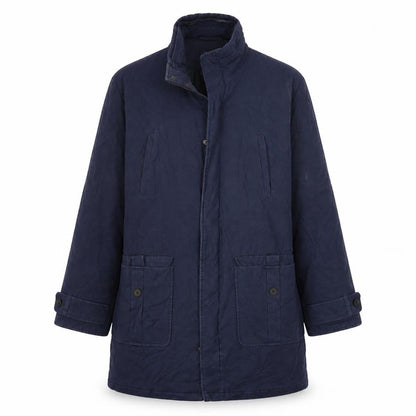 Front view of Hope+ Glory women’s blue overcoat coat, size S