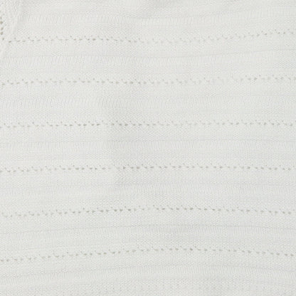 Womens UK Size L EWM White Cardigan Jumper