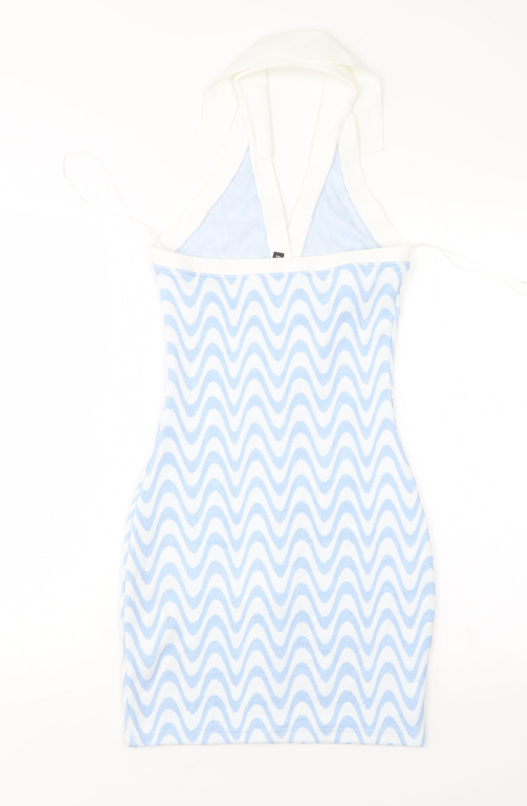 H&M Womens Multicoloured Striped Polyester Mini  Size XS  Halter