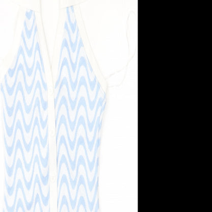 H&M Womens Multicoloured Striped Polyester Mini  Size XS  Halter