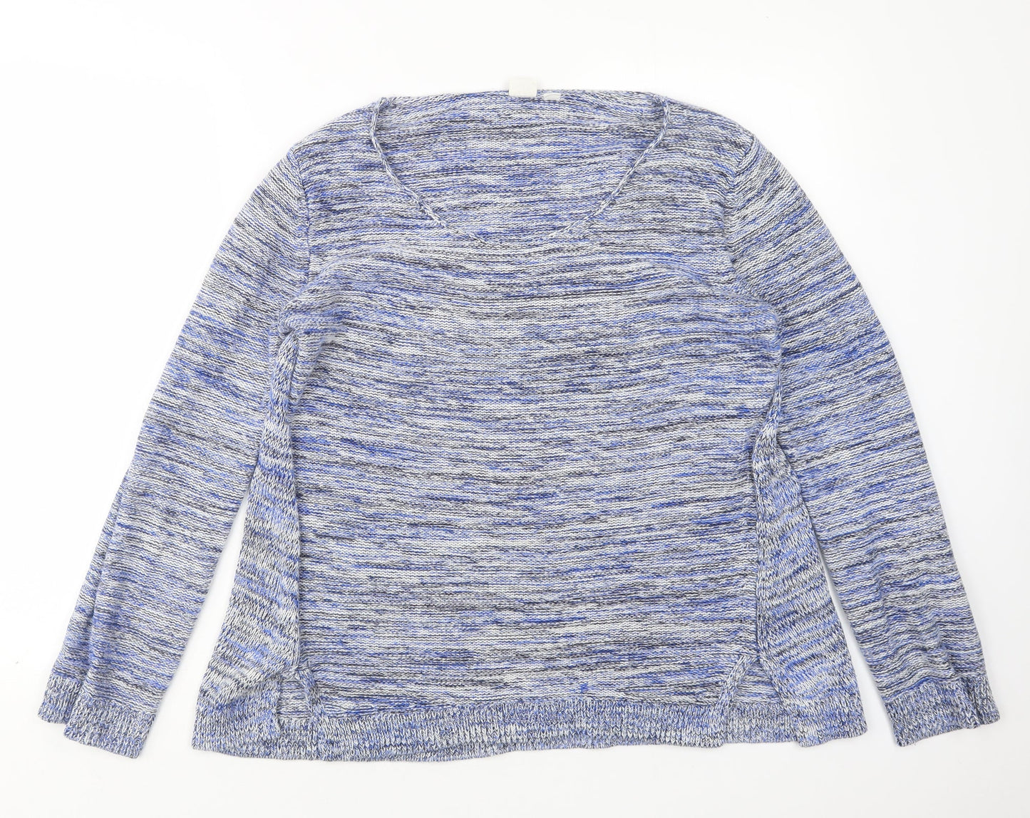 Gap Womens Multicoloured Round Neck Striped Cotton Pullover Jumper Size M