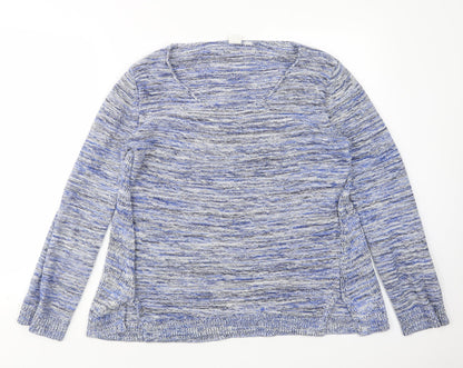 Gap Womens Multicoloured Round Neck Striped Cotton Pullover Jumper Size M