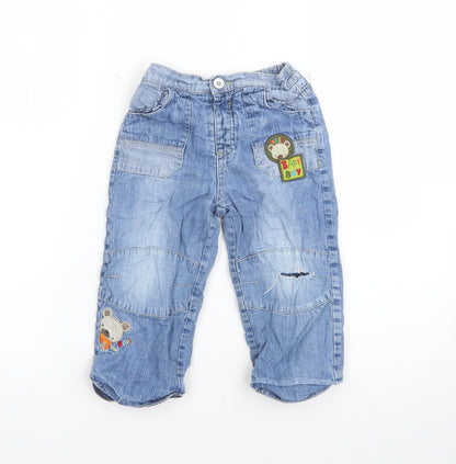 TU Baby Blue  Cotton  Jeans Size 18-24 Months   - baby bear