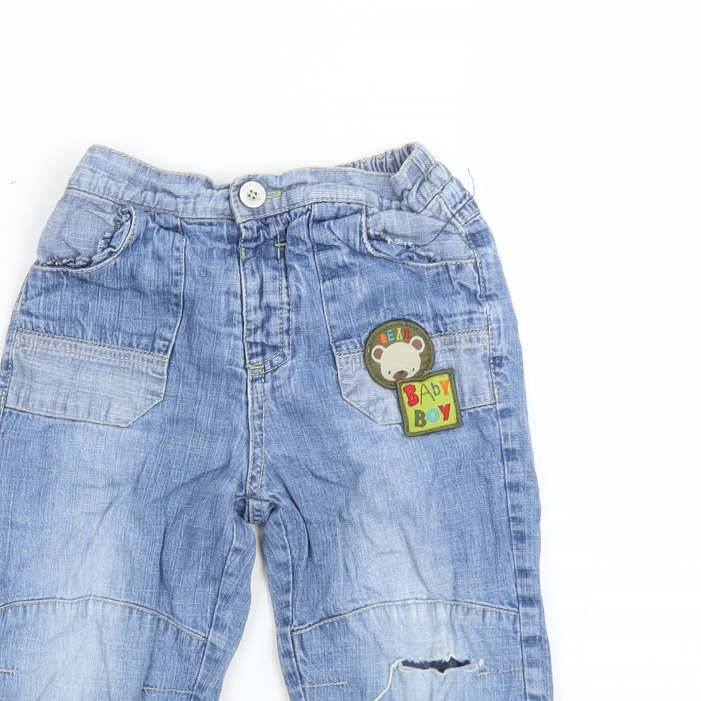 TU Baby Blue  Cotton  Jeans Size 18-24 Months   - baby bear