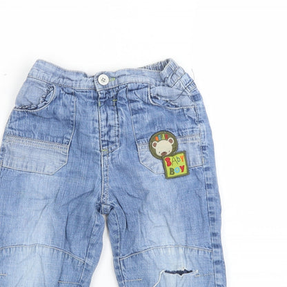 TU Baby Blue  Cotton  Jeans Size 18-24 Months   - baby bear