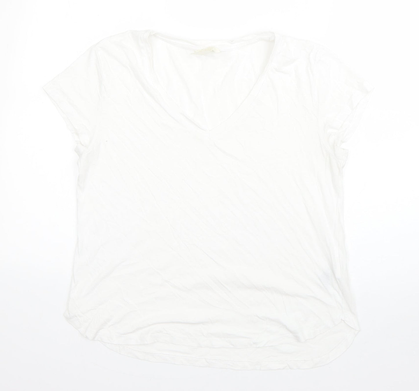 Womens UK Size M H&M White Basic T-Shirt